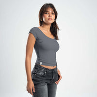 Quarter Sleeve, Backless & Scooped