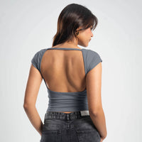 Quarter Sleeve, Backless & Scooped