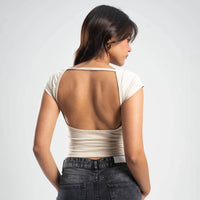 Quarter Sleeve, Backless & Scooped