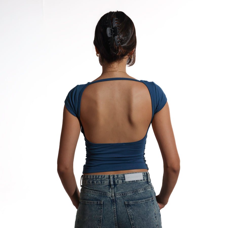 Quarter Sleeve, Backless & Scooped