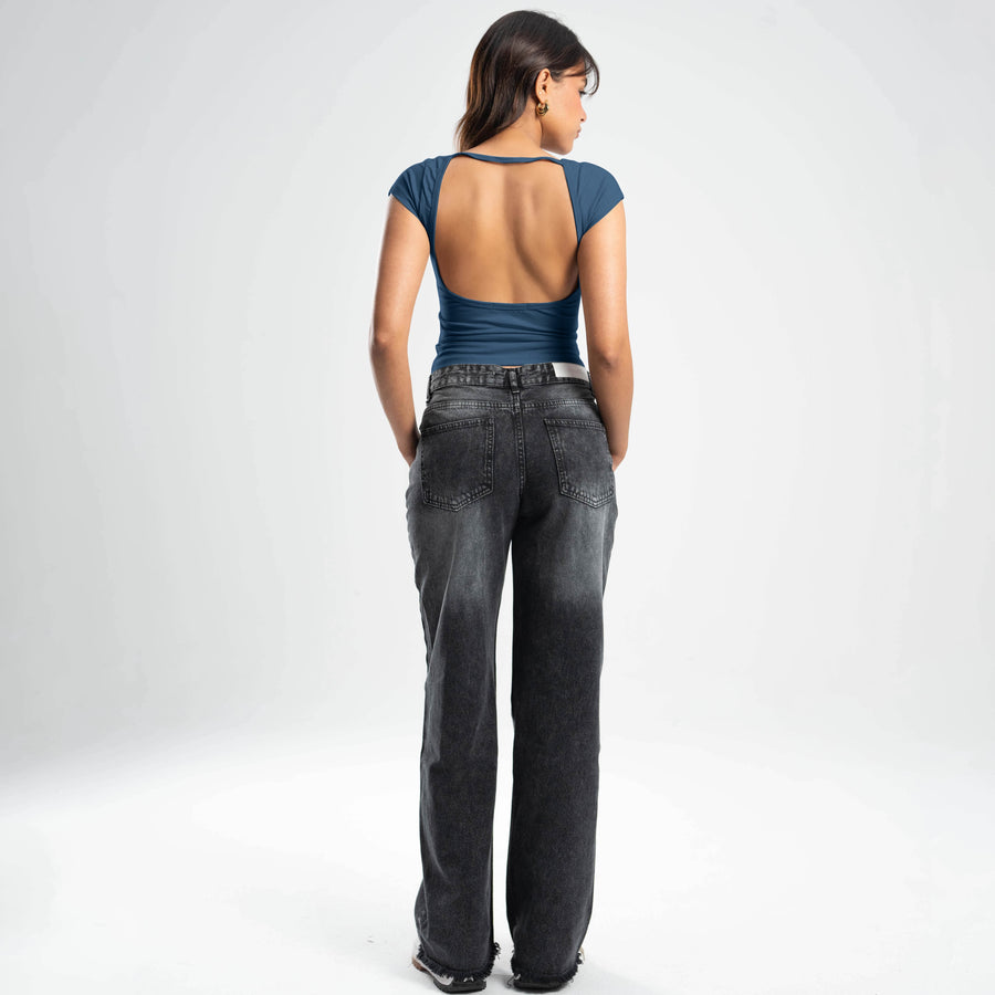 Quarter Sleeve, Backless & Scooped